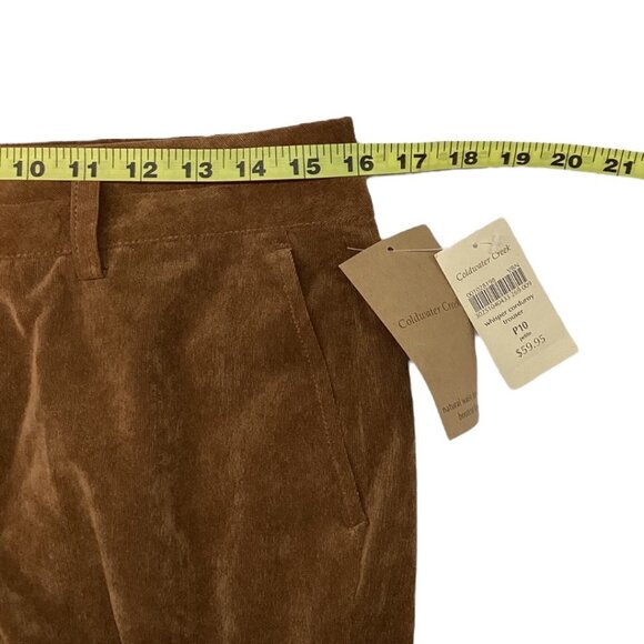 NWT Coldwater Creek Bootcut Brown Whisper Corduroy Trouser Pants Size 10 Petite - Picture 8 of 8
